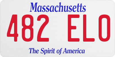 MA license plate 482EL0