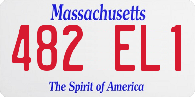 MA license plate 482EL1