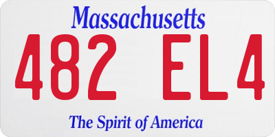 MA license plate 482EL4
