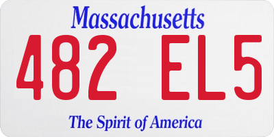 MA license plate 482EL5