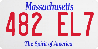 MA license plate 482EL7