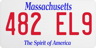 MA license plate 482EL9