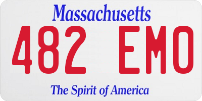 MA license plate 482EM0