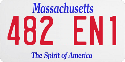 MA license plate 482EN1
