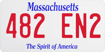 MA license plate 482EN2