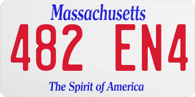 MA license plate 482EN4