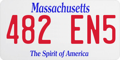 MA license plate 482EN5