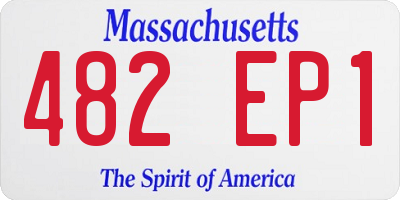 MA license plate 482EP1