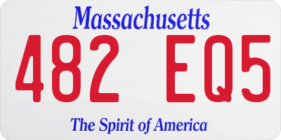 MA license plate 482EQ5