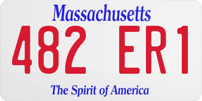 MA license plate 482ER1