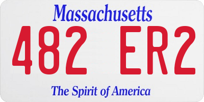 MA license plate 482ER2