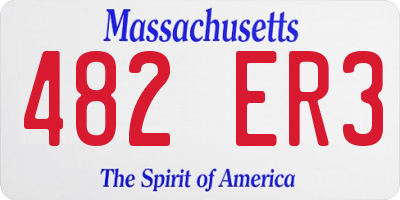 MA license plate 482ER3