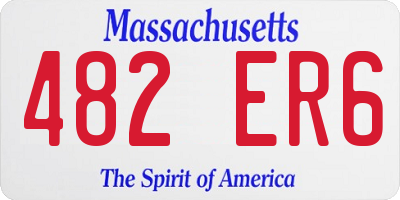 MA license plate 482ER6