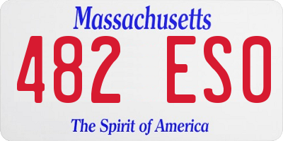 MA license plate 482ES0