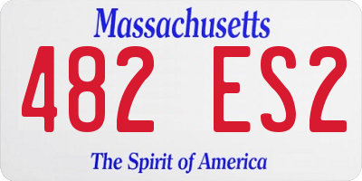 MA license plate 482ES2