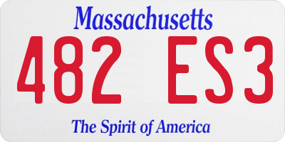 MA license plate 482ES3
