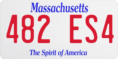 MA license plate 482ES4
