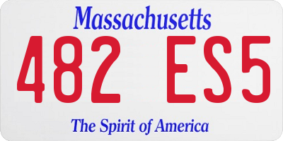 MA license plate 482ES5
