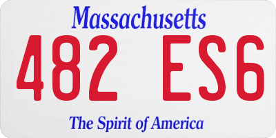 MA license plate 482ES6