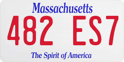 MA license plate 482ES7