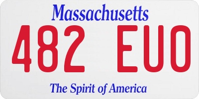 MA license plate 482EU0