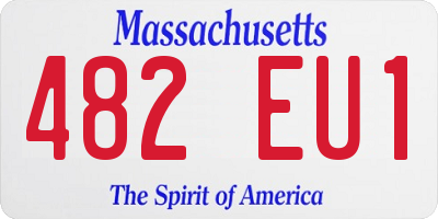 MA license plate 482EU1