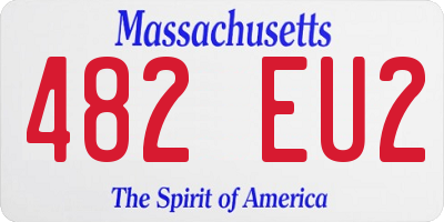 MA license plate 482EU2