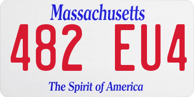 MA license plate 482EU4