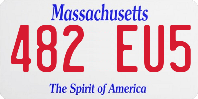 MA license plate 482EU5