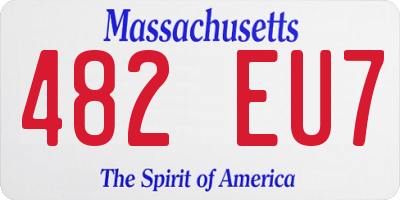MA license plate 482EU7