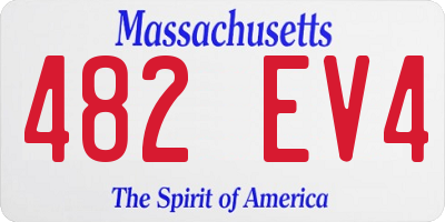 MA license plate 482EV4
