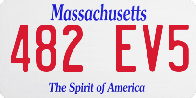 MA license plate 482EV5