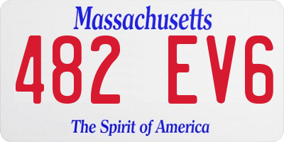 MA license plate 482EV6
