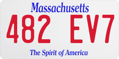 MA license plate 482EV7