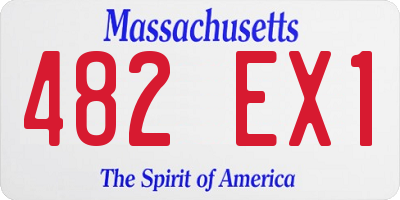MA license plate 482EX1