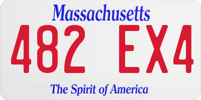 MA license plate 482EX4