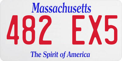 MA license plate 482EX5