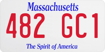 MA license plate 482GC1