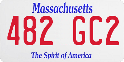 MA license plate 482GC2