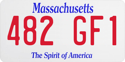 MA license plate 482GF1