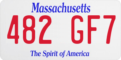 MA license plate 482GF7