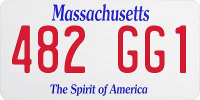 MA license plate 482GG1