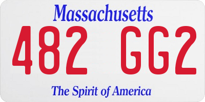 MA license plate 482GG2