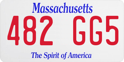 MA license plate 482GG5