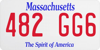 MA license plate 482GG6