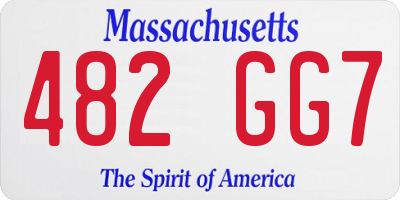 MA license plate 482GG7