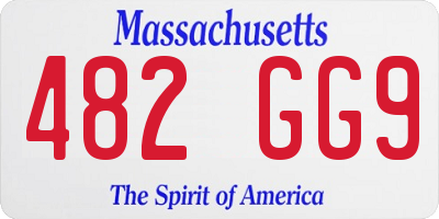 MA license plate 482GG9