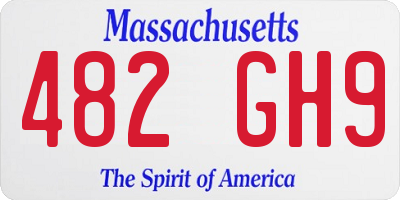 MA license plate 482GH9
