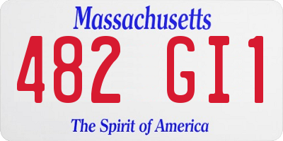 MA license plate 482GI1
