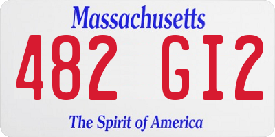 MA license plate 482GI2